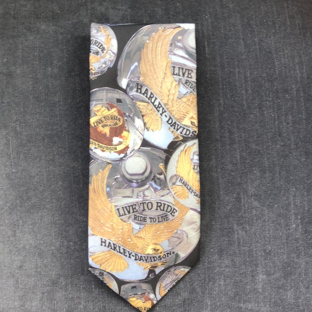 Harley-Davidson “Live to Run” 1995 Tie by Ralph Marlin